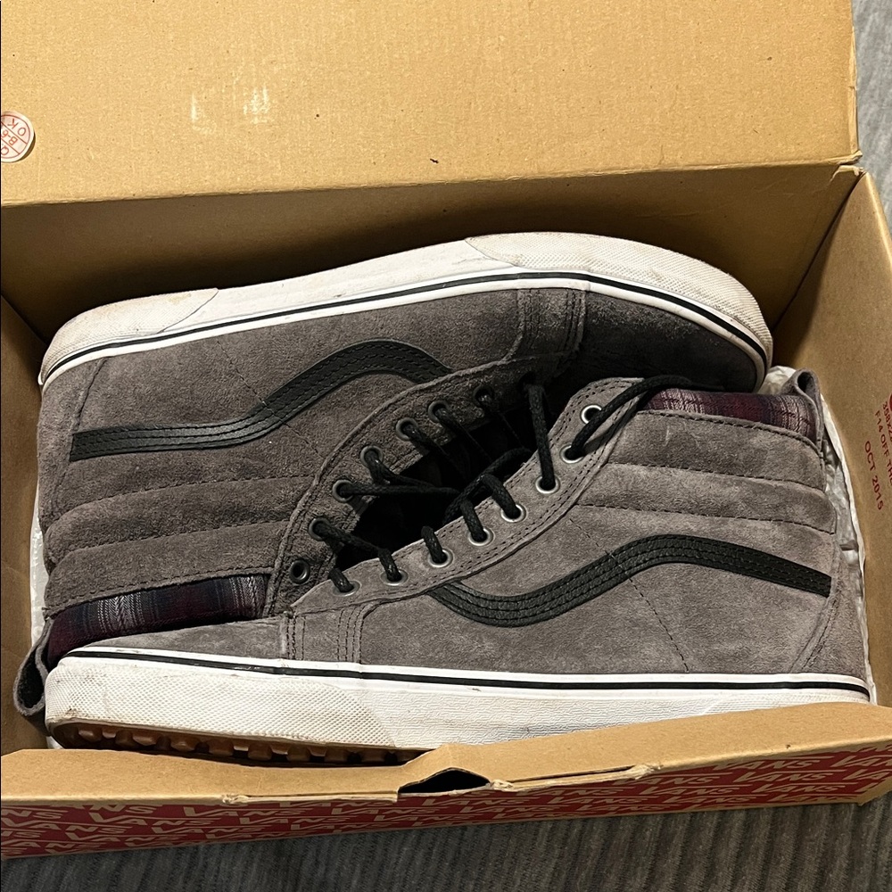 Vans Charcoal and Black High-Top Sneakers